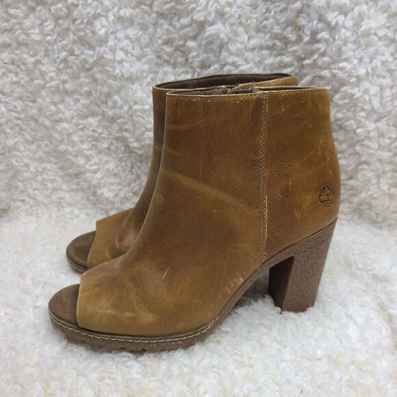 Timberland Women's Tillston Peep Toe Ankle Boots sz 7 - Picture 7 of 11